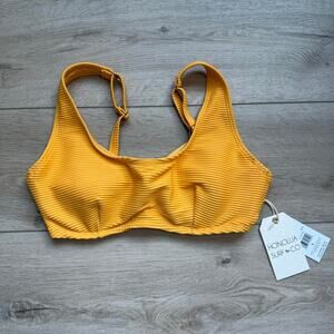 Nwt honolua surf co yellow bikini top size small